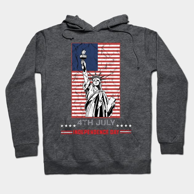 July 4th Hoodie by TeeText